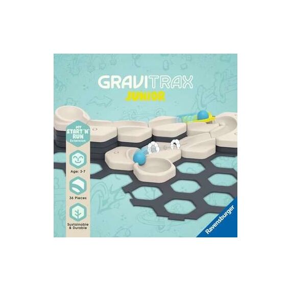 Ravensburger GraviTrax Junior Starter-Set S Start & Run Spielzeug-Murmelbahn