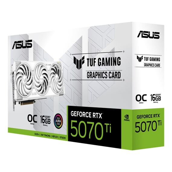 ASUS TUF Gaming TUF-RTX5070TI-O16G-WHITE-GAMING NVIDIA GeForce RTX 5070 Ti 16 GB GDDR7, 9 image