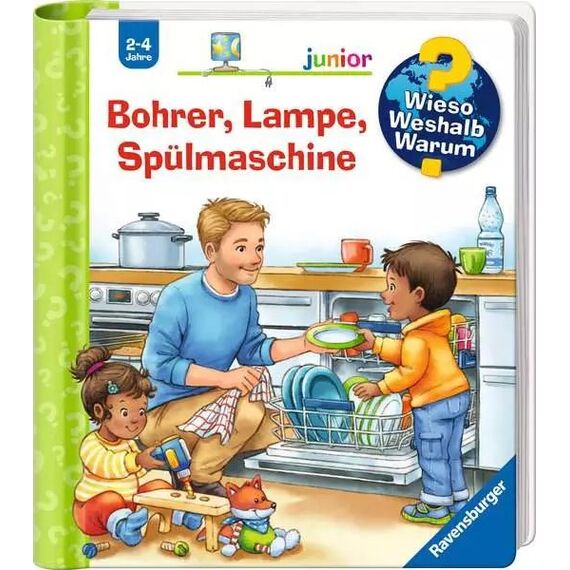 Ravensburger WWW junior: Bohrer, Lampe, Spülmaschine