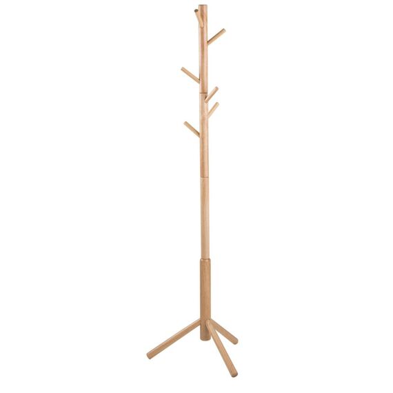 AC Design Bremen Gaderobe Bodenstehend 7 Haken Holz