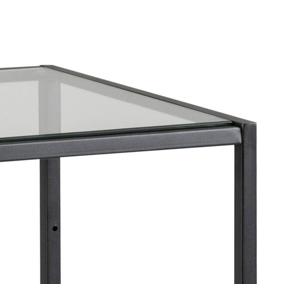 AC Design Seaford Regalboden Freistehend Stahl, Gehärtetes Glas Schwarz, 4 image