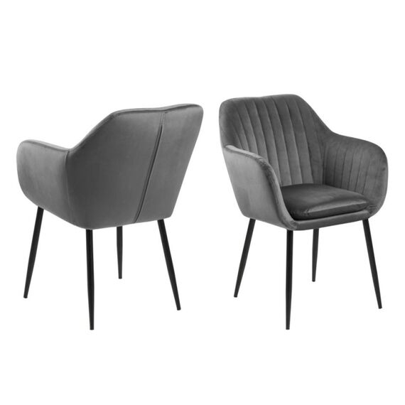 AC Design Emilia Restaurant- & Esszimmer-Stuhl Gepolsterter Sitz Gepolsterte Rückenlehne