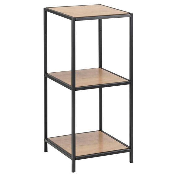 AC Design Seaford Regalboden Freistehend Konzeptpapier, Stahl Schwarz, Eiche