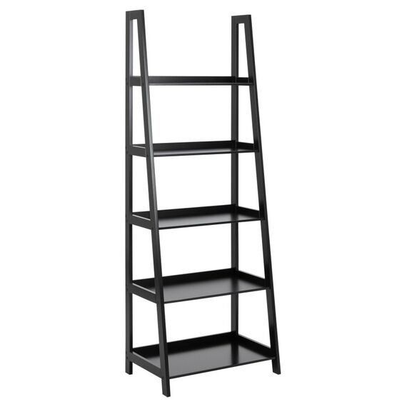AC Design Wally Regal für Leitern Freistehend MDF-Platten Schwarz