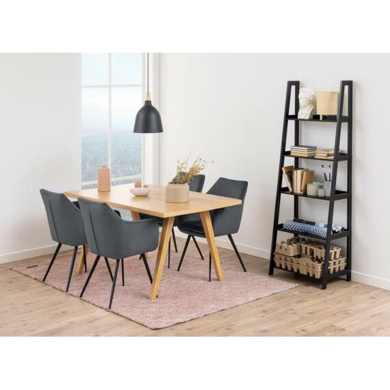 AC Design Wally Regal für Leitern Freistehend MDF-Platten Schwarz, 8 image