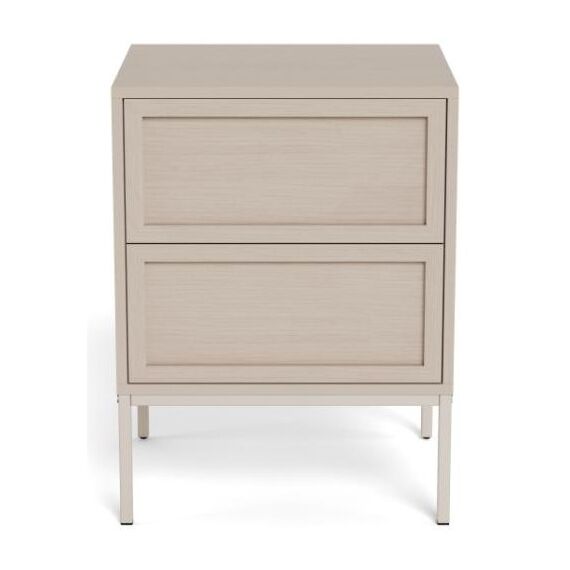 AC Design Palmdale Nachttisch 2 Schublade(n) Grau