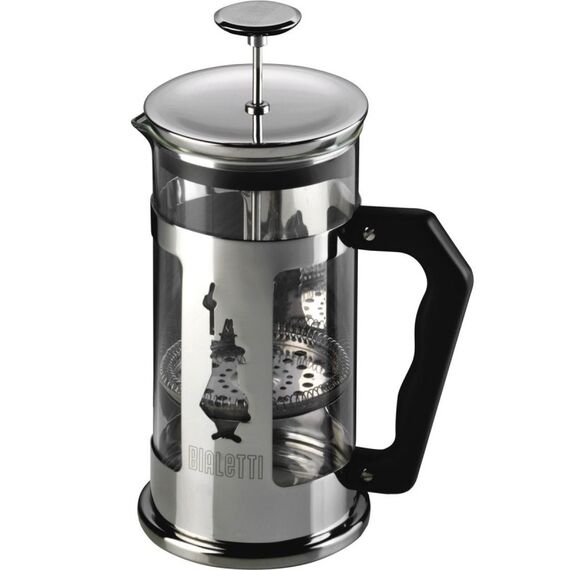 Bialetti 0003160 Manuelle Kaffeemaschine Französisches Presse-Set 0,35 l Schwarz, Edelstahl