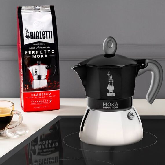 Bialetti Moka Induktion Mokka-Kanne 0,28 l Schwarz, Silber, 2 image