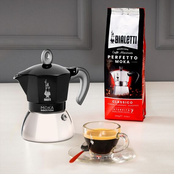 Bialetti Moka Induktion Mokka-Kanne 0,28 l Schwarz, Silber, 3 image