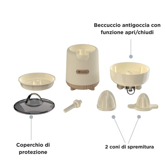 Ariete Entsafter ARI-417-BG Elektrische Zitronenpresse 0,5 l 40 W Beige, 3 image
