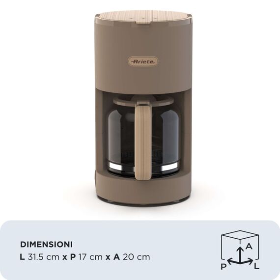 Ariete 1394 Manuell Filterkaffeemaschine 1,25 l, Farbe: Braun, 3 image