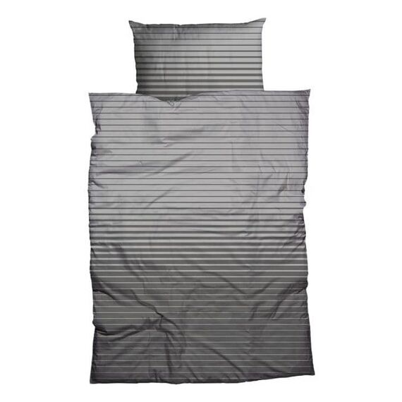 Nobilium Weilo Bettbezug Anthrazit, Silber Baumwolle, Satin 160 x 210 cm
