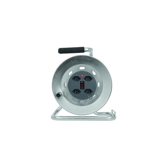 Steffen 0105212 25 Verlängerungskabel 25 m 4 AC-Ausgänge Drinnen/Draußen Grau, Silber