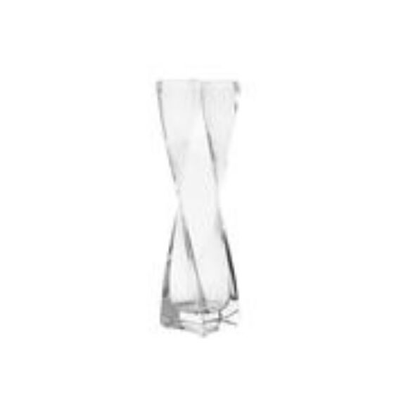 LEONARDO Swirl Vase Vase in quadratischer Form Glas Transparent