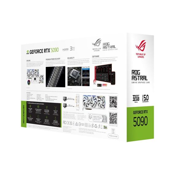 ASUS ROG Astral - -RTX5090-32G-WHITE NVIDIA GeForce RTX 5090 32 GB GDDR7, 11 image