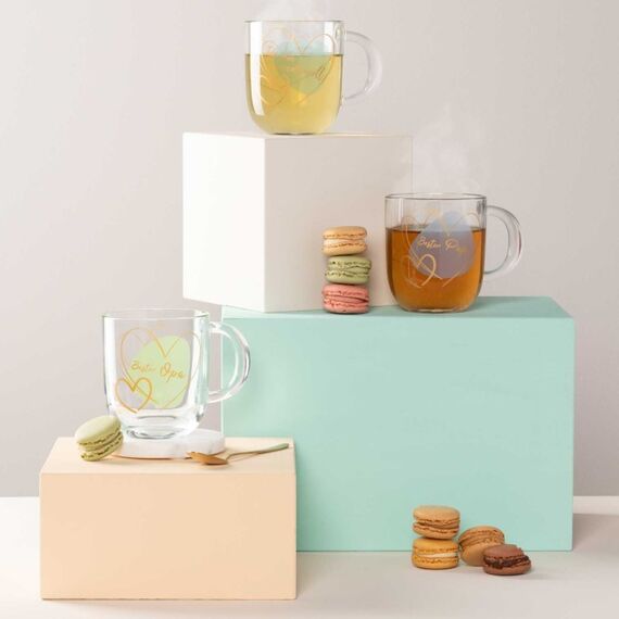 LEONARDO Emozione Tasse Transparent, Türkis Universal 1 Stück(e), Farbe: Transparent, Türkis, 4 image