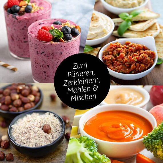 Gourmetmaxx Mr. Magic 0,75 l Tischplatten-Mixer 400 W Rot, Silber, 10 image