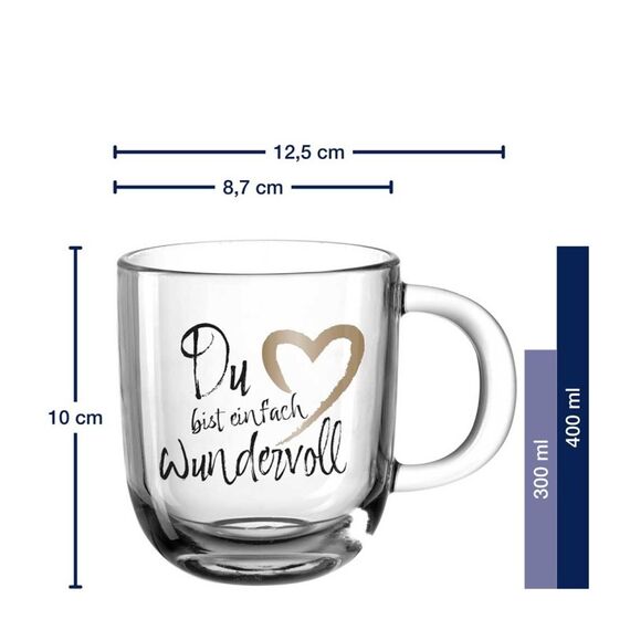 LEONARDO Tasse EMOZIONE 400 ml ‚Du bist einfach wundervoll‘, 3 image