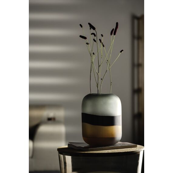 LEONARDO CORSO SABBIA Vase Zylinderförmige Vase Glas Braun, Grau, 4 image