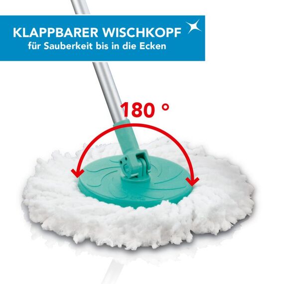 CLEANmaxx 05549 Mopp Aluminium, Polyester, Polypropylen (PP) Mikrofaser Schwarz, Grau, Türkis, Weiß, 7 image