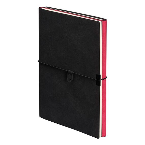 Kolma 06.443.20 Notizbuch A5 244 Blätter Schwarz, Pink