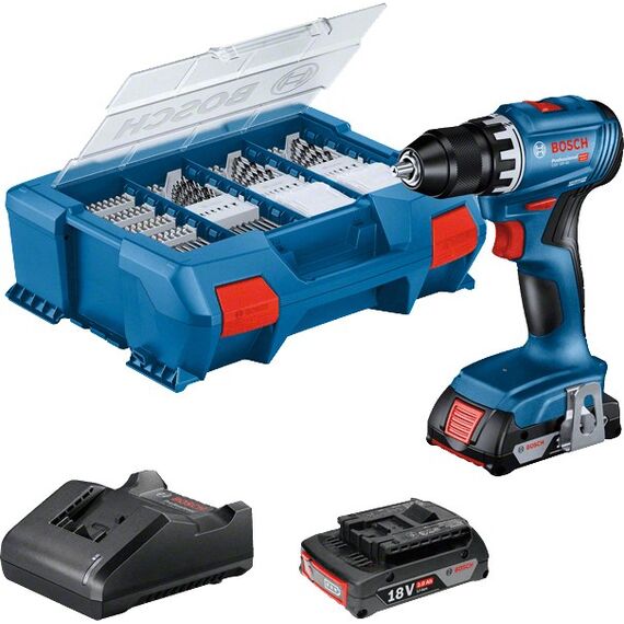 Bosch GSR 18V-45 Professional 500 RPM Ohne Schlüssel 900 g Schwarz, Blau