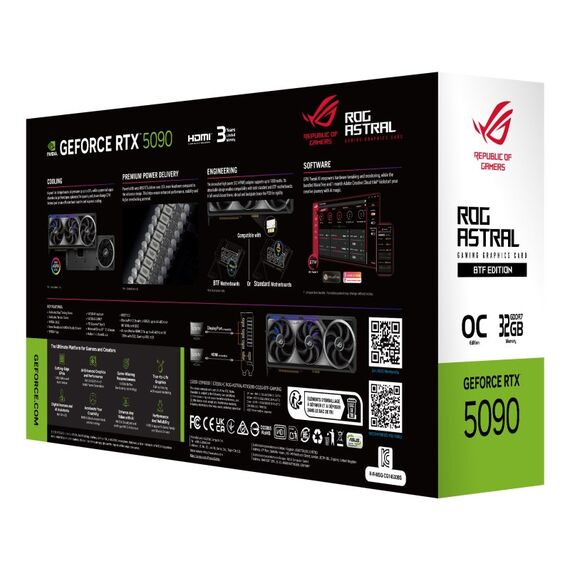 ASUS ROG Astral - -RTX5090-O32G-BTF-GAMING NVIDIA GeForce RTX 5090 32 GB GDDR7, 5 image