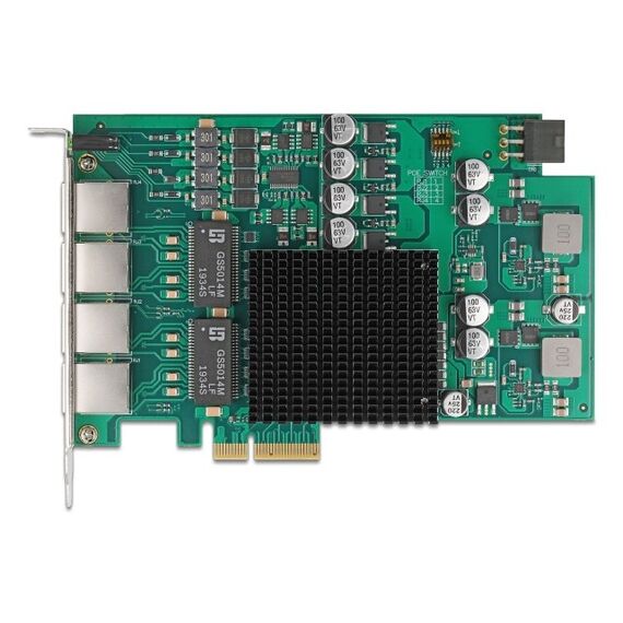 DeLOCK PCI Express x4 Netzwerkkarte Gigabit LAN 4 x RJ45 mit PoE+ i350