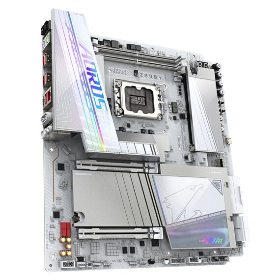GIGABYTE Z890 AORUS TACHYON ICE Mainboard – Intel Core Ultra (Serie 2) Prozessoren, 18+1+2 Phasen VRM, bis zu 9500 MHz DDR5 (O.C), 1 x PCIe 5.0 + 3 x PCIe 4.0, Wi-Fi 7, 5 GbE LAN, USB 3.2 Gen 2x2, 3 image
