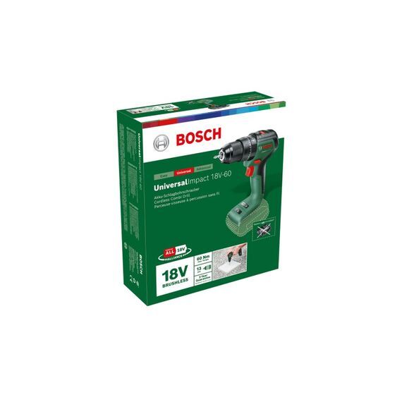 Bosch Universal Impact 18V-60 1900 RPM Ohne Schlüssel 1,3 kg Schwarz, Grün, 3 image