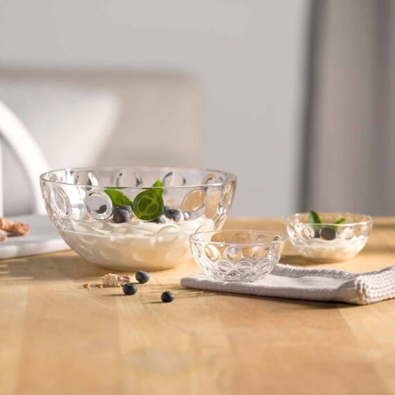 LEONARDO CUCINA OPTIC Schüssel-Set Rund Glas Transparent 5 Stück(e), 3 image