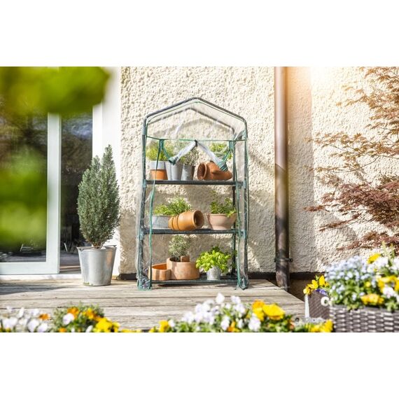Windhager 07057 Pflanzenabdeckhaube Schwarz, Transparent Stahl