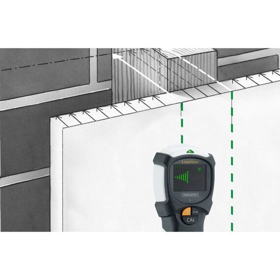 Laserliner MultiScanner Plus Digitaler Multi-Detektor Eisenhaltiges Metall, Stromführendes Kabel, Metall, Nicht-eisenhaltiges Metall, Holz, 2 image