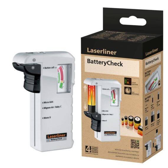 Laserliner BatteryCheck Batterietester Schwarz, Weiß, 2 image