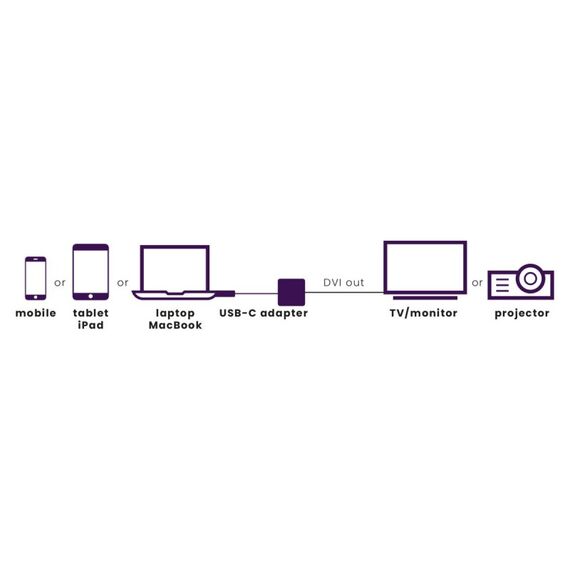 Marmitek Connect USB C auf DVI - USB-C auf DVI Adapter