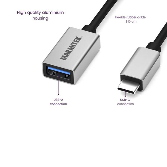 Marmitek Connect USB C auf USB-A - USB-C auf USB-A Adapter, 5 image