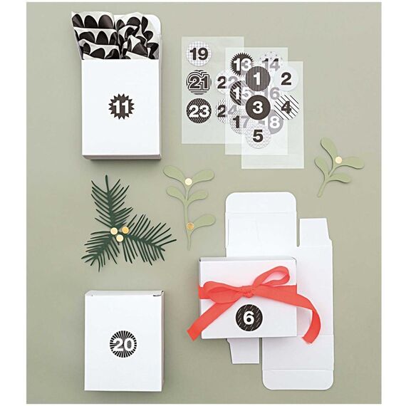 Rico Design 08792.76.68 Dekorativer Aufkleber Papier Schwarz, Weiß 24 Stück(e)