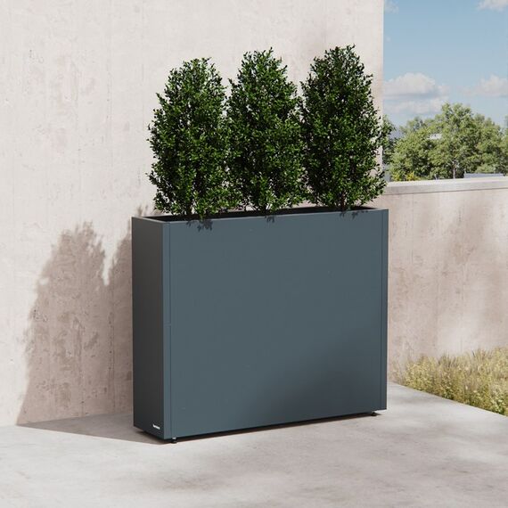 Herstera Metal Planter Divider Draußen Pflanzgefäß Freistehend Galvanisiertes Stahl Anthrazit, 2 image