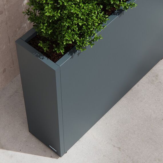 Herstera Metal Planter Divider Draußen Pflanzgefäß Freistehend Galvanisiertes Stahl Anthrazit, 9 image