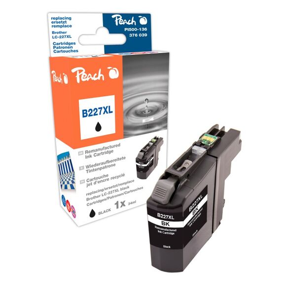 Peach PI500-136 Druckerpatrone 1 Stück(e) Kompatibel Hohe (XL-) Ausbeute Schwarz
