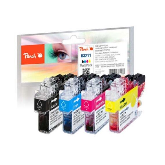 Peach Spar Pack Tintenpatronen kompatibel zu Brother LC-3211VALP