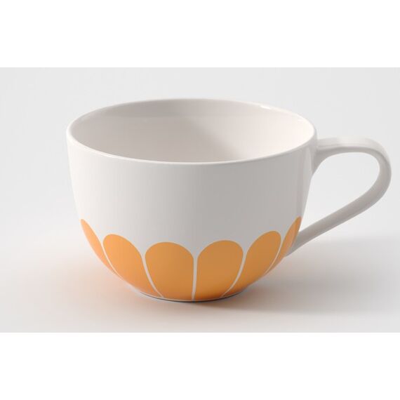 Villeroy & Boch Fleur Tasse Weiß, Gelb Cappuccino 1 Stück(e), Farbe: Weiß, Gelb