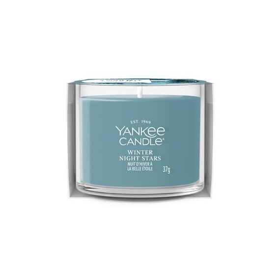 Yankee Candle Winter Night Stars Wachskerze Quadratisch Holz, Frisch Blau 1 Stück(e)