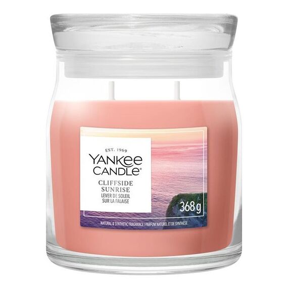 Yankee Candle Cliffside Sunrise Wachskerze Rund Fruchtig Pink 1 Stück(e), Farbe: Pink
