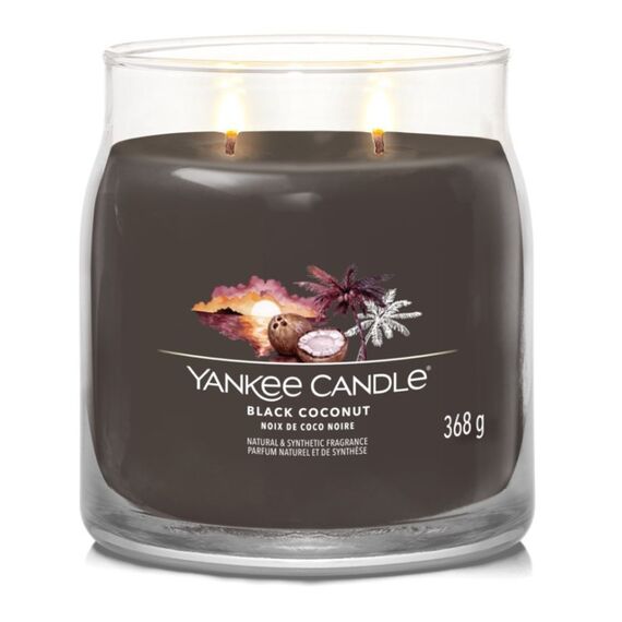 Yankee Candle Black Coconut Wachskerze Zylinder Kokosnuss, Holz Schwarz 1 Stück(e)