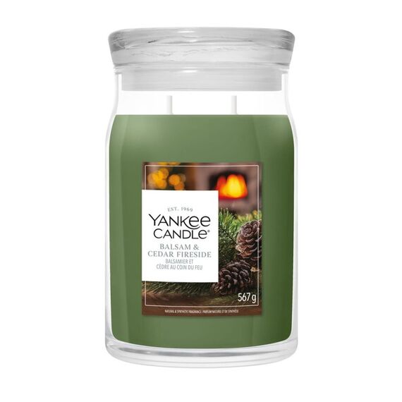 Yankee Candle Balsam & Cedar Fireside Wachskerze Rund Grün 1 Stück(e)