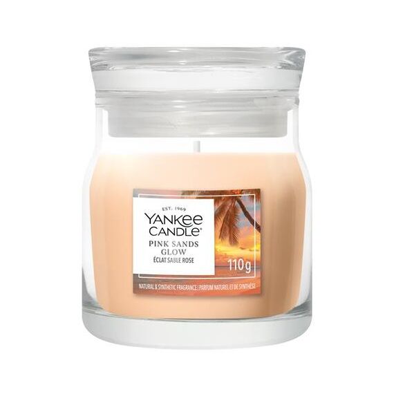 Yankee Candle Pink Sands Glow Wachskerze Rund Blume Orange 1 Stück(e), Farbe: Orange