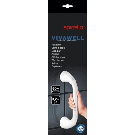 Spirella Richt- oder Stützstange PROF Edelstahl 30 cm Weiß, 3 image
