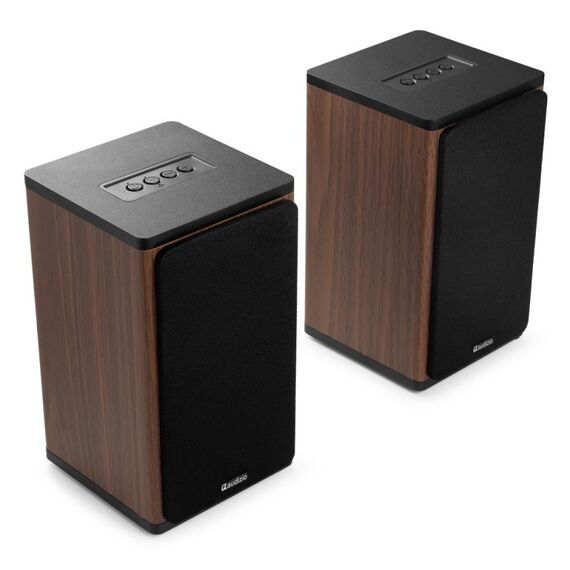 Audizio BS20 Lautsprecherset 50 W Heimkino Braun 2.0 Kanäle Bluetooth, 6 image
