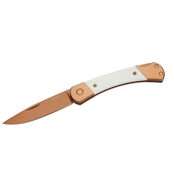 Herbertz 10000885 Taschenmesser EDC-Messer Gold, Weiß